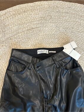 Abercrombie & Fitch Black Vegan Leather Pants